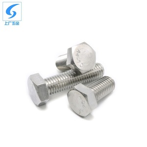 สกรูหัวหกเหลี่ยมสแตนเลส 304 ของ Shanghai Guang Hardware ตามมาตรฐาน Din933 ขนาด M27 M30 M33 M36 M39 M42 ระดับ 8.8 สำหรับการเชื่อมต่อ - Product Image 1