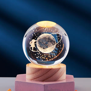Luminescent Ciel Étoilé Planète Lune Boule De Cristal Petite Veilleuse Projection Atmosphère Lumière - Product Image 5