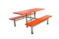 Prix d'usine, vente en gros, tables et chaises de salle à manger modernes pour restaurants, cantines scolaires, bois et acier inoxydable