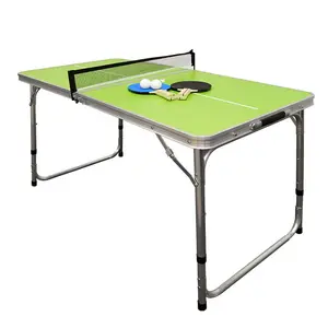 Set meja pingpong Anak 60cm 90cm, set meja tenis meja olahraga aluminium paduan dalam dan luar ruangan