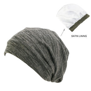 Inde Musulman Stretch Turban Chapeau Premium Jersey Islamique Sommeil Cap Slap Beanie <span class=keywords><strong>Bonnet</strong></span> Satin Doublé Cancer Chimio Cap Avec logo - Product Image 6