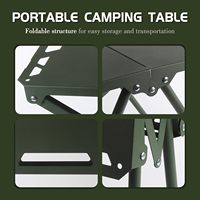 Table de camping pliante en aluminium, portable, hauteur réglable, panneaux modulaires, support léger, voyages, expéditions, randonnée