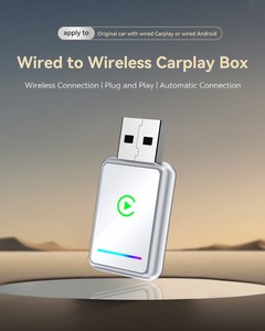 อะแดปเตอร์ไวร์เลส Carplay Android Auto สีขาว 2 in 1 แบบ USB - Product Image 2