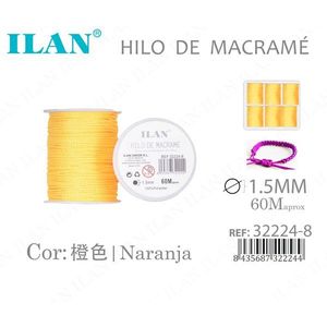 Filo per macramè Ilan 1,5 mm 60 m colore arancione per lavori artigianali - Product Image 3