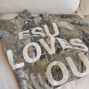 T-shirt à manches longues surdimensionné pour homme en coton 100% personnalisé, motif camouflage arboric, lavage à l'acide, vintage, 280 grammes, impression 3D en relief - Product Image 1