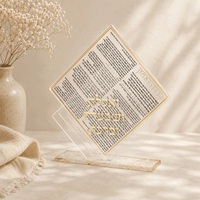 Plaque de prière juive personnalisée en acrylique, signe de bénédiction hébraïque, décoration religieuse Judaica pour la maison, présentoir de table, cadeau, vente en gros