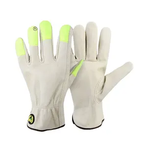 Multipurpose Mechanic Construction Winter Protective Work Out Grip Leather Hand Gloves