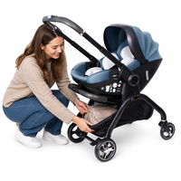 Poussette bébé Kidilo OEM ODM 4 en 1, cadre en alliage d'aluminium, pliable, légère, capacité de charge de 15 kg, 0-6 mois, utilisation en voyage en plein air