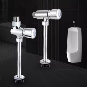 Valve de chasse d'eau pour urinoir Mubin 26082201, bouton poussoir manuel, fonction de temporisation de 3 secondes pour toilettes publiques - Product Image 1