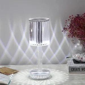 Hot selling items removable usb chargeable Creative crystal desk lamp for Atmosphere creation