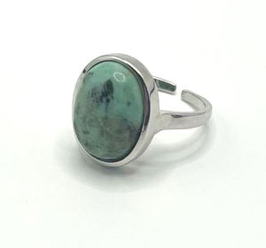 سعر المصنع الفولاذ المقاوم للصدأ + الفيروز الافارقة البيضاوية - Product Image 1