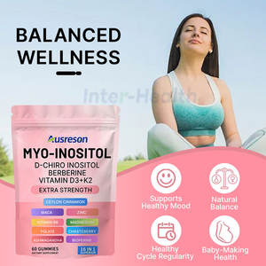 Gomitas Ausreson OEM de Vitamina D3, K2, Mioinositol y Berberina, Sin Azúcar, Suplementos para el Cuidado de la Salud, Gomitas de Inositol y Berberina - Product Image 2