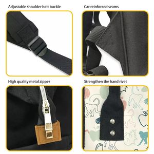 Mode Damen Rucksack Anpassung Design Logo Name Mutter und Baby Tasche Print on Demand Mutter Pflege Baby Wickelt asche - Product Image 3