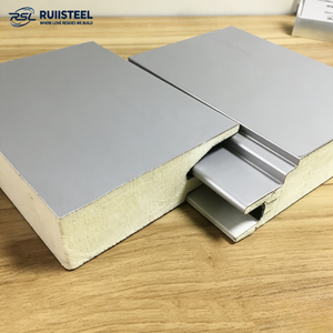 Panneaux muraux sandwich en PU/PIR de 100 mm d'épaisseur, panneaux sandwich à haute efficacité d'isolation thermique - Product Image 2