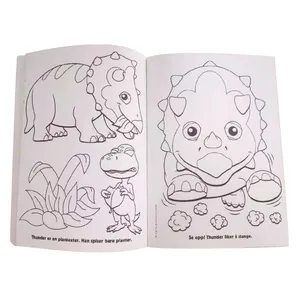 儿童恐龙动物贴纸为孩子绘制着色书