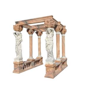 Piedra <span class=keywords><strong>de</strong></span> mármol Natural espeleología jardín línea pérgola gazebo para venta - Product Image 1