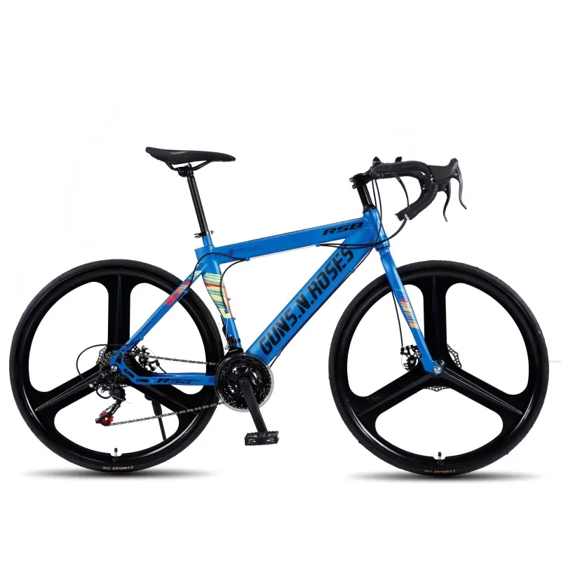 Bicicleta de corrida de estrada com quadro de liga de alumínio, bicicleta de velocidade variável, bicicleta de corrida com engrenagem fixa, modelo 700C de 21 velocidades, ideal para vendas