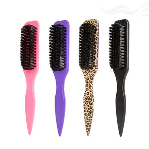 Расческа для бороды и усов с длинной пластиковой ручкой, с логотипом на заказ, для укладки и очистки волос, предотвращающая пушистость, для мужчин - Product Image 1