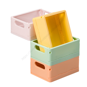 Cajas de Almacenamiento Plegables de PP, Tamaño Pequeño, Apilables, Portátiles, de Plástico, para Papelería, Venta al Por Mayor - Product Image 1