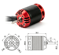 Moteur brushless haute vitesse 3800KV/1850KV pour hélicoptère RC, compatible avec les pièces d'avion modèle Align T-Rex 450 DFC Trex RC