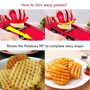 Cortador de verduras con hoja de acero inoxidable Pelador de patatas manual Rallador de zanahorias Dicer - Product Image 5