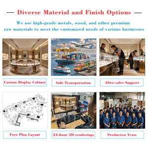 <span class=keywords><strong>Vitrina</strong></span> y Aparador de Joyería con Iluminación LED, Vidrio Templado y Marco de Acero Inoxidable Dorado para Centros Comerciales de Lujo (OEM/ODM Disponible) - Product Image 3
