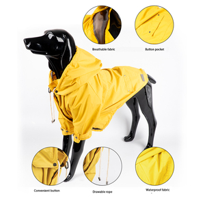 Offre Spéciale moyen jaune bandes réfléchissantes imperméable confortable moyen grands chiens avec chien manteau hiver coupe-vent chien <span class=keywords><strong>mackintosh</strong></span> - Product Image 2