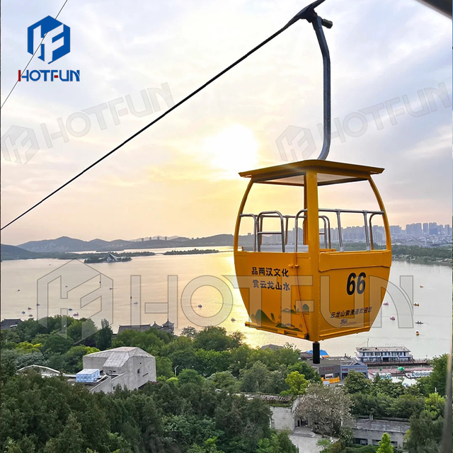 Hotfun New Cable Car Ropeway for Indoor and Outdoor Amusement Vacation & Tourism Tramway