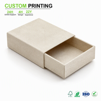 Boîte coulissante personnalisée en papier kraft naturel avec tiroir pour bijoux, savons et bougies – Emballage en gros pour fabricants