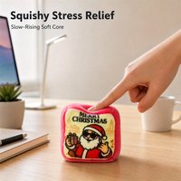 Jouet en peluche cube doux de Noël, jouet anti-stress, contient de la maltose, soulage le stress, disponible en 4 motifs festifs