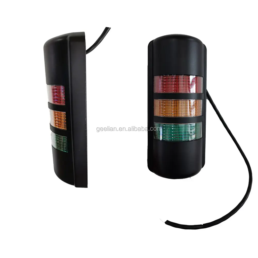 24V DC Industrial LED Stack Lamp 3layer Signal Tower Flashing warning light with buzzer