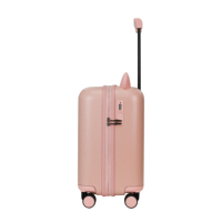 Dessin animé mignon avec oreilles d'ours, léger et durable, roue universelle silencieuse avec serrure douanière TSA et valise en option multi-taille