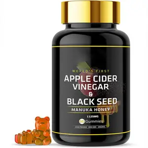 Sugar Free Organic Supplement Apple Cider Vinegar Black seed oil Slimming Gummies For Weight Loss