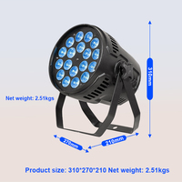 Vltg 4 en 1 Led18Pcs Par Light pour discothèque, fête, bar, DJ, spectacle, éclairage de scène