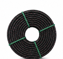 Corde en polyester torsadée noire de qualité supérieure, haute résistance, résistante aux UV, à l'humidité et à l'abrasion, durable, pour la marine, l'industrie et l'agriculture - Product Image 3