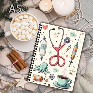 Cuaderno Personalizable con Espiral, Diario Laminado con Encuadernación Plana para Gestión de Proyectos, Horarios de Trabajo, Regalo - Product Image 1