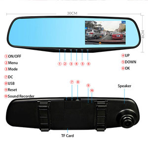 Sistema de navegación GPS Android con espejo retrovisor DVR Dash cámara de estacionamiento - Product Image 5