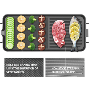 Grossiste Plaque de cuisson électrique 1700W Poêle électrique à contact maillant Noir Antiadhésif Bbq Steak Grill - Product Image 3