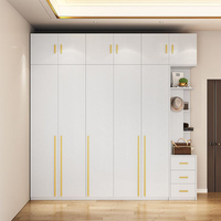 Meubles de chambre à coucher design moderne bon marché armoire de rangement de porte en panneaux de particules armoires Almirah en bois