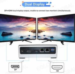 I-ntel Core I7 10510U I5 10210U Dual DDR4 SSD komputer meja sistem Barebone Mount VESA untuk rumah kantor MINI PC - Product Image 4