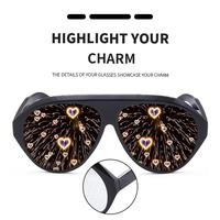 Vente chaude 2025 lunettes optiques de diffraction avec feux d'artifice effets visuels lunettes de soleil de fête pour spectacles de lumière Club Logo personnalisé