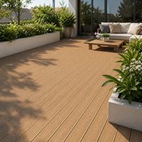 Plancher de terrasse extérieur en WPC Ipe 3D gaufré contemporain, étanche, à clipser, avec garantie de 5 ans pour usage en jardin – Fournisseur direct usine