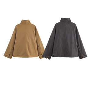 Automne femme 2025 nouvelle mode décontracté double face <span class=keywords><strong>court</strong></span> <span class=keywords><strong>trench</strong></span> manteau rétro femme chic à manches longues. - Product Image 2