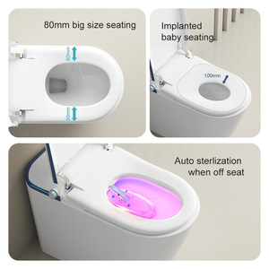 Limite di pressione dell'acqua a sifone automatico per WC intelligente La nuova versione inglese include il telecomando S-Trap per uso domestico in bagno - Product Image 2