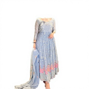 Salwar Kameez traditionnel indien extensible en modal, style été, coupe ample, longueur midi, avec dupatta de créateur pour femme – Meilleures ventes - Product Image 4