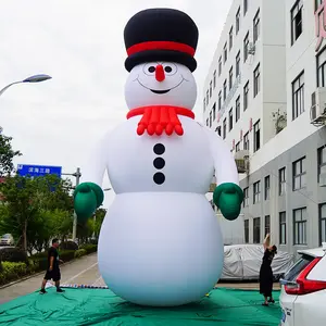 야외 사용자 정의 디자인 큰 광고 동물 만화 마스코트 크리스마스 눈사람 풍선 공기 송풍기 장식