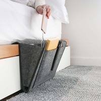 Feutre canapé table sac suspendu épais feutre cosmétique sac à main organisateur feutre chevet caddy pour le stockage pour livre stylo lunettes