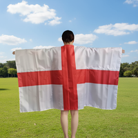 Drapeau national personnalisé en polyester 3x5 FT (90x150cm) – Capes de drapeaux de tous pays (Angleterre, Mexique, Amérique du Nord) pour événements et défilés