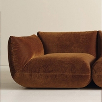 Canapé Rembourré de Style Nordique d'Époque, Petit Appartement Simple, Ensemble Modulaire Italien Minimaliste pour Gîte