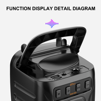 SING-E ZQS1362 Mini Enceinte Karaoké Portable Bluetooth avec Woofer, Recharge USB, pour Usage Domestique et Diffusion de Paroles en Extérieur